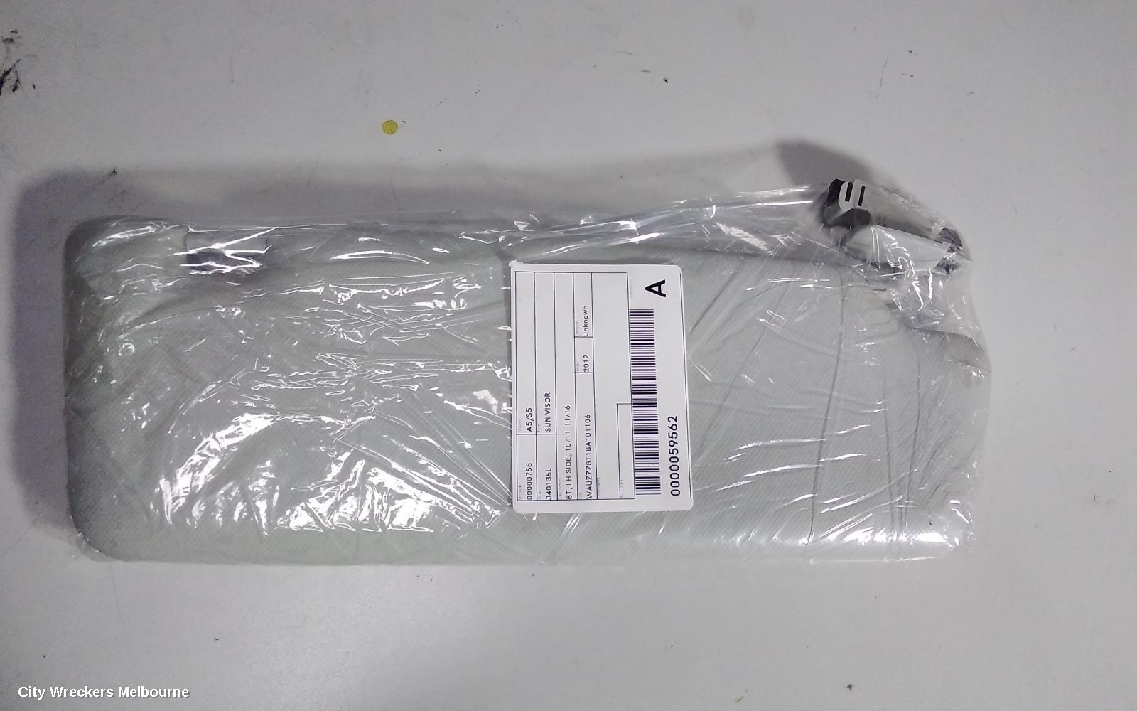 AUDI A5 SUNVISOR, 8T, LH SIDE, 10/2011 - 11/2016