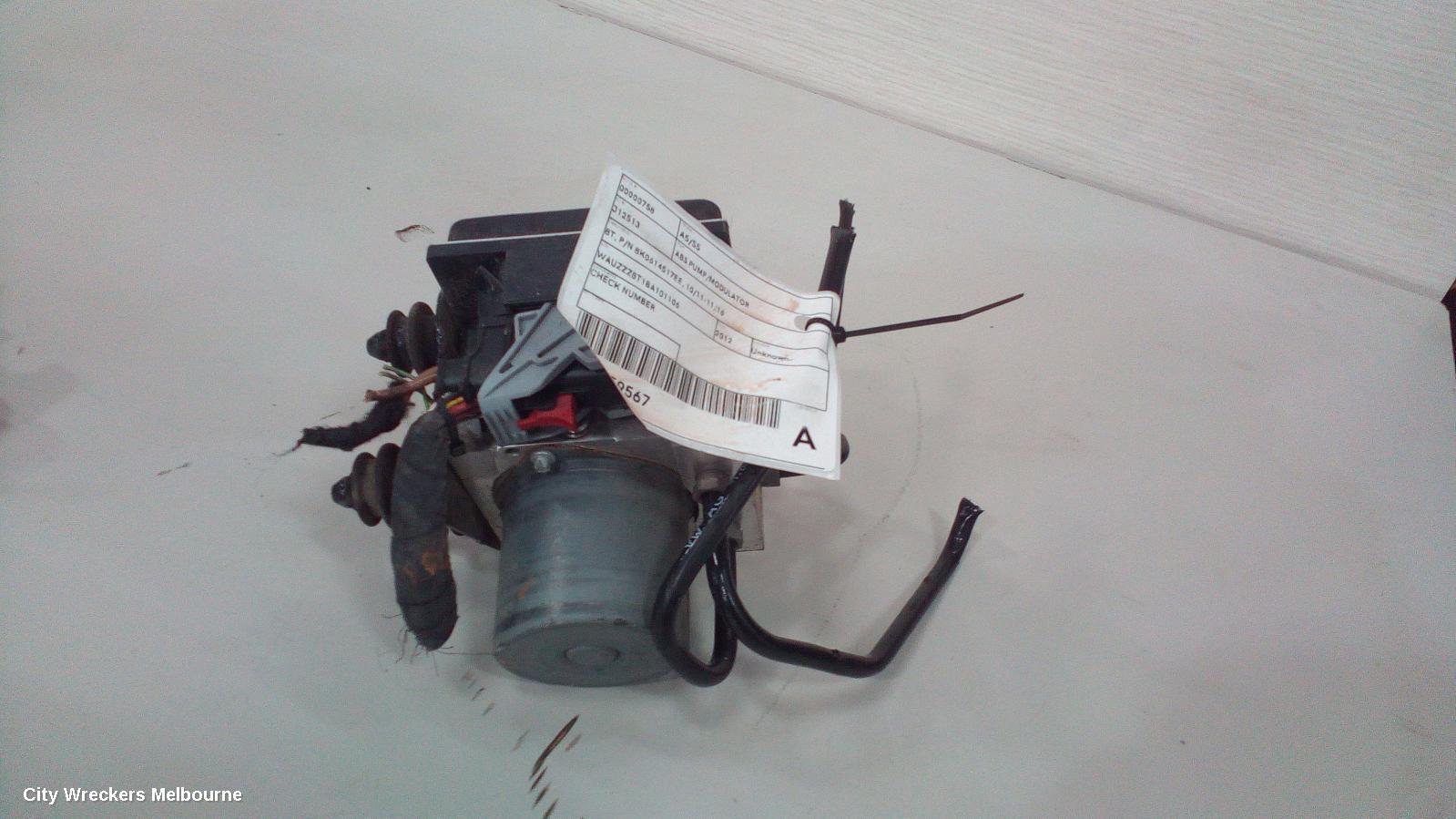 AUDI A5 ABS PUMP/MODULATOR, 8T, P/N 8K0614517EF, 10/2007 - 11/2016