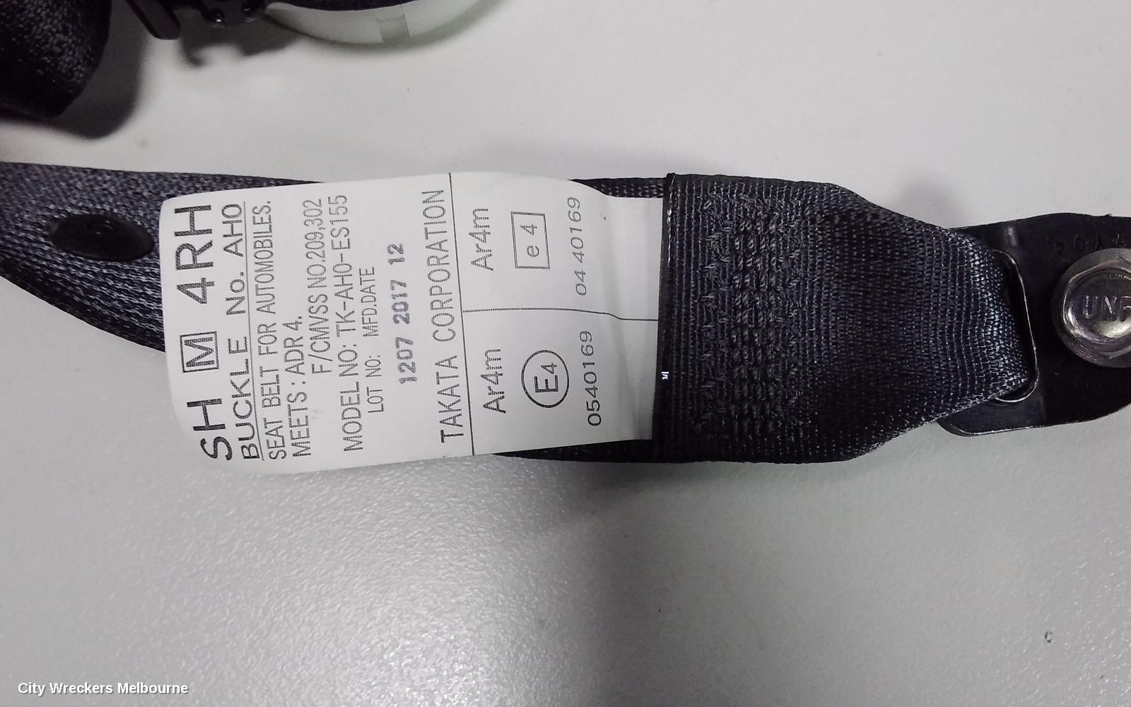 SUBARU WRX SEATBELT/STALK, RH REAR, SEAT BELT ONLY, V1, 03/2014 ONWARDS
