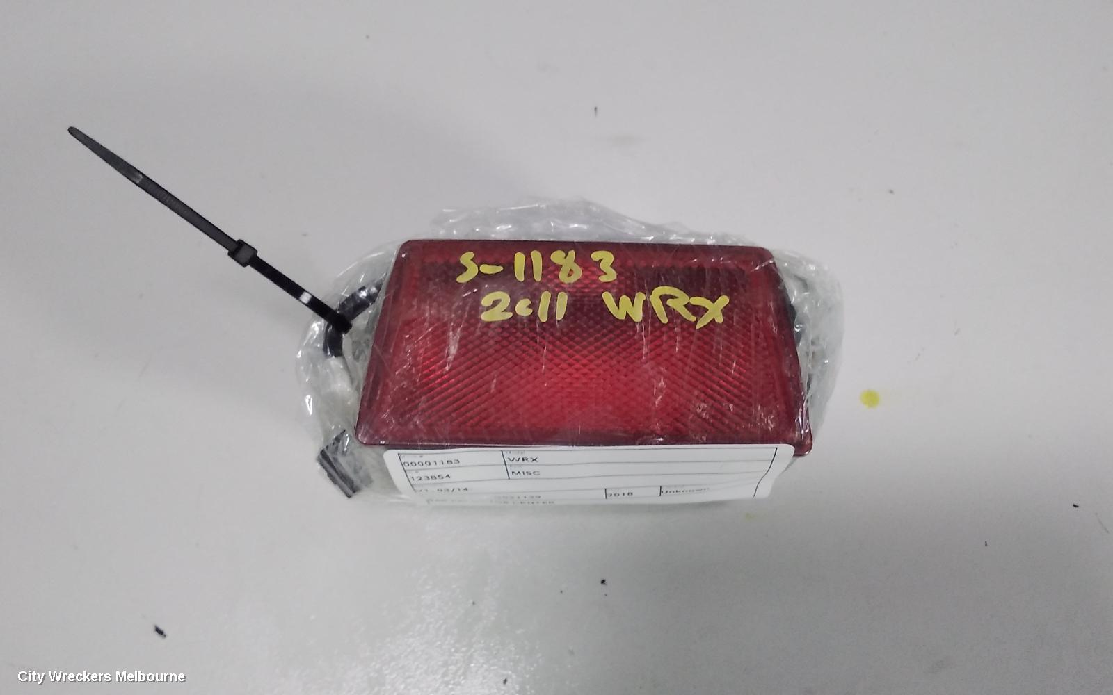 SUBARU WRX, V1, 03/2014 - 10/2021, BAR REFLICTOR CENTER: 59606