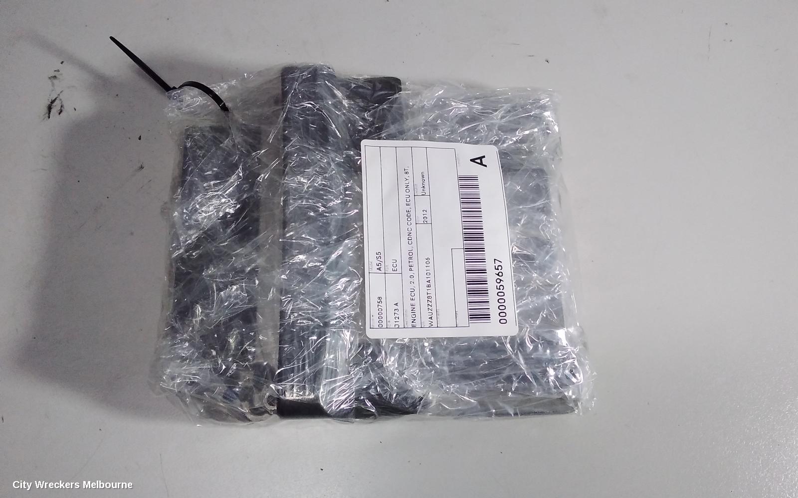 AUDI A5 ECU, ENGINE ECU, 2.0, PETROL, CDNC CODE, ECU ONLY, 8T, 08/2009 - 08/2013