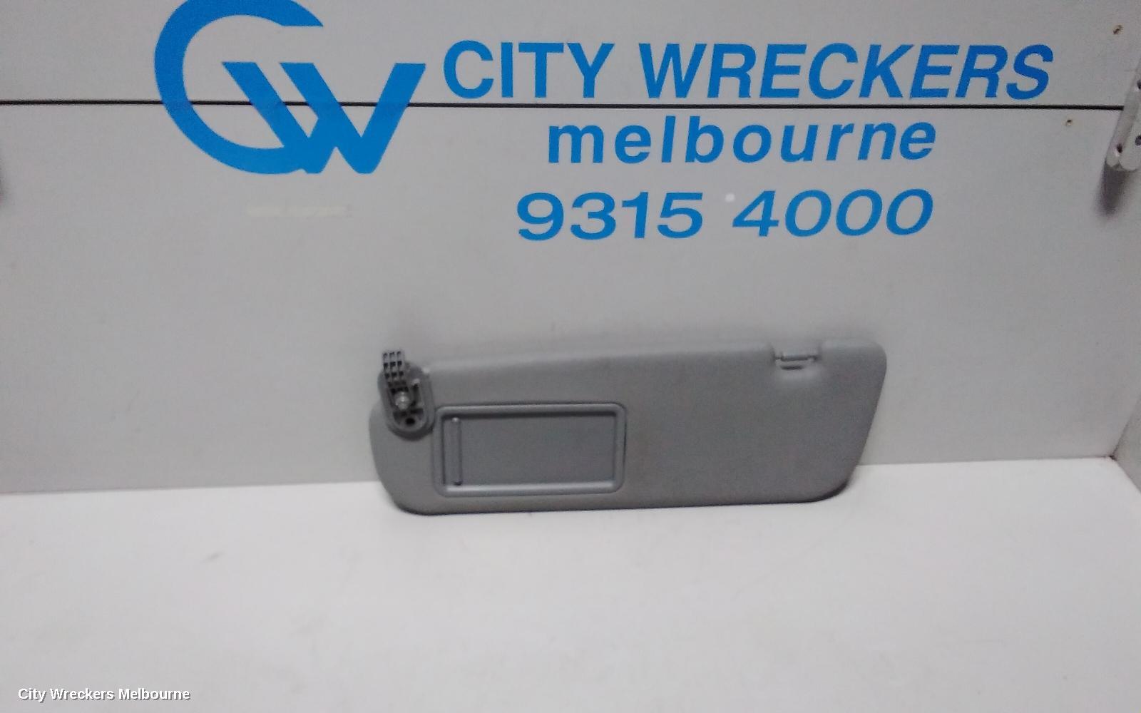 HYUNDAI VELOSTER SUNVISOR, FS, LH SIDE, GREY, W/ MIRROR & LAMP TYPE, 12/2011 - 02/2018
