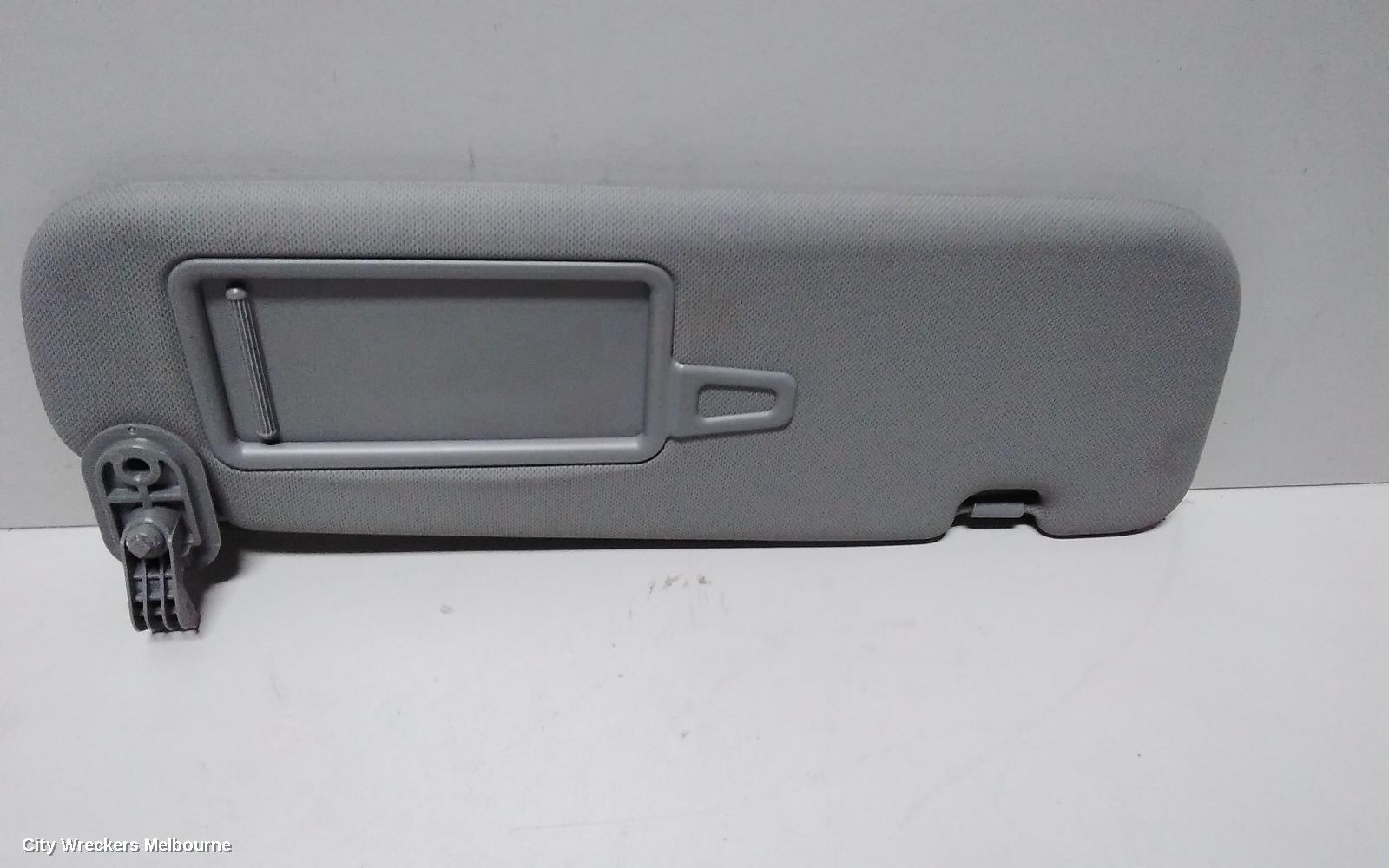 HYUNDAI VELOSTER SUNVISOR, FS, RH SIDE, GREY, W/ MIRROR & LAMP TYPE, 12/2011 - 02/2018