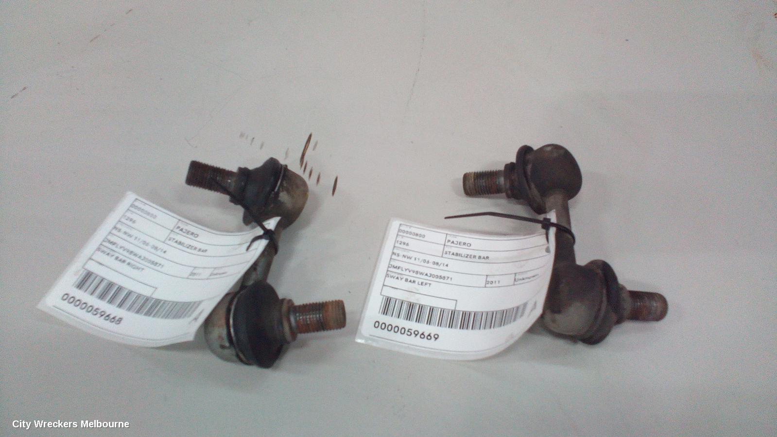 MITSUBISHI PAJERO STABILISER BAR, NS-NT-NW, FRONT SWAY BAR, 08/2006 - 08/2014