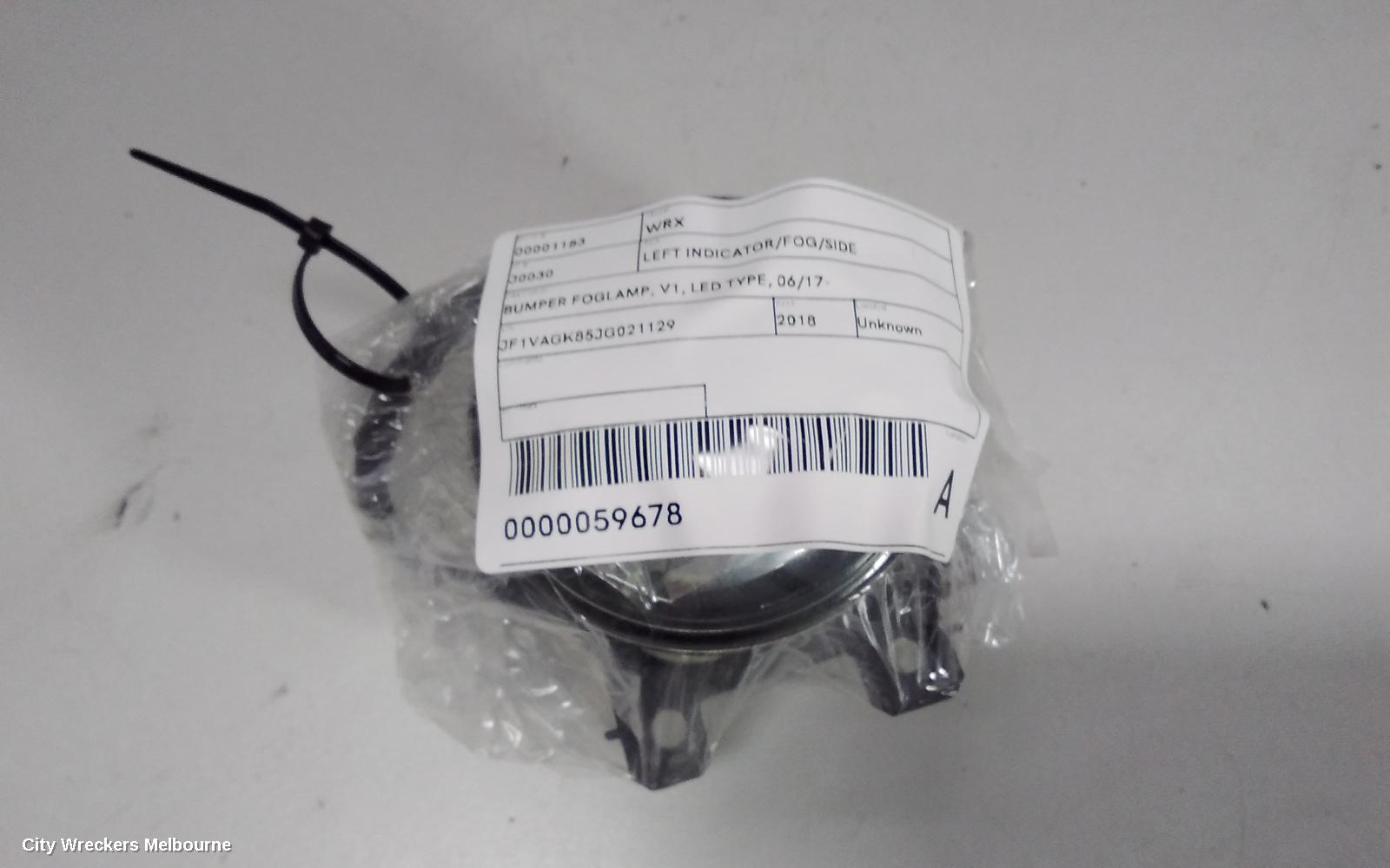 SUBARU WRX LEFT INDICATOR/FOG/SIDE, BUMPER FOGLAMP, V1, LED TYPE, 06/2017 ONWARDS