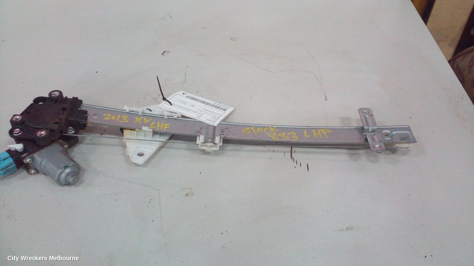SUBARU XV LEFT FRONT WINDOW REG/MOTOR, POWER, G4X, 08/2011 - 04/2017