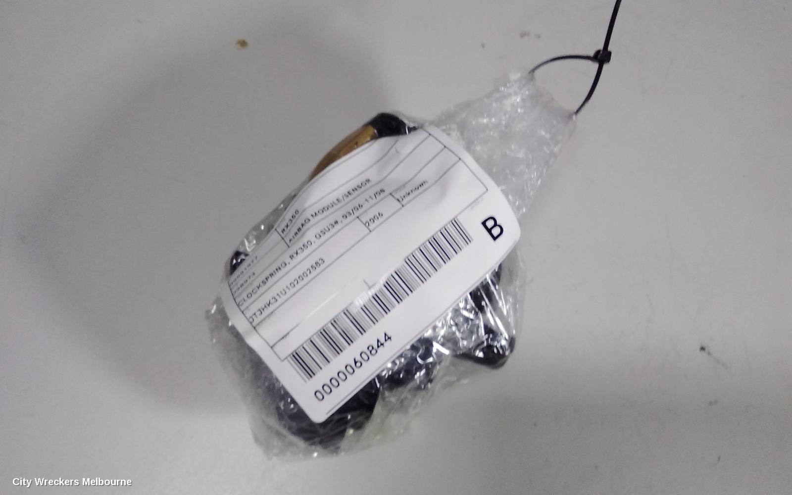 LEXUS RX SERIES AIRBAG MODULE/SENSOR, CLOCKSPRING, RX350, GSU3#, 03/2006 - 11/2008