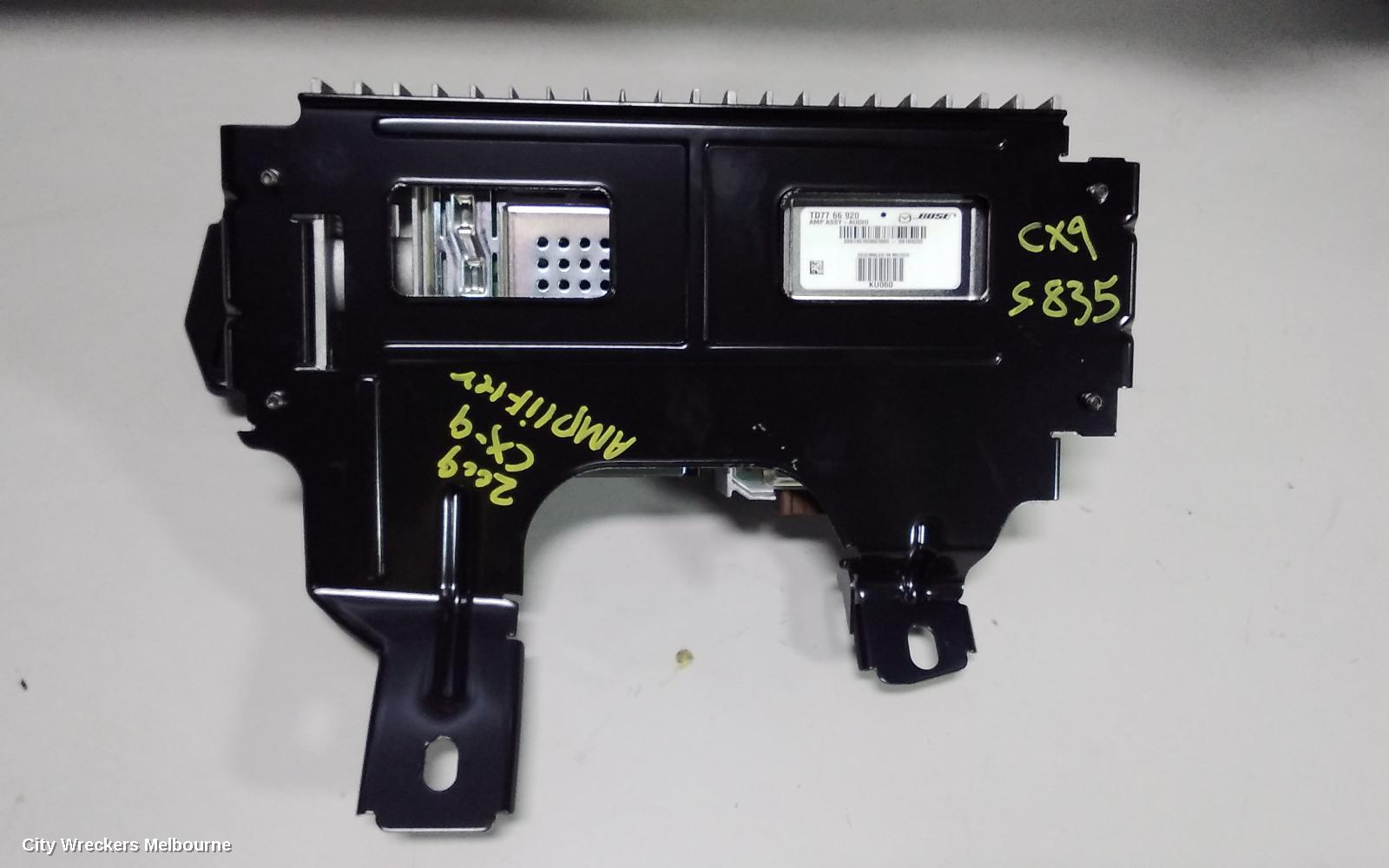 MAZDA CX9 RADIO/CD/DVD/SAT/TV, AMPLIFIER ONLY (ALL BOSE SYSTEM), P/N TD1366920, TB, 12/2007 - 12/2015