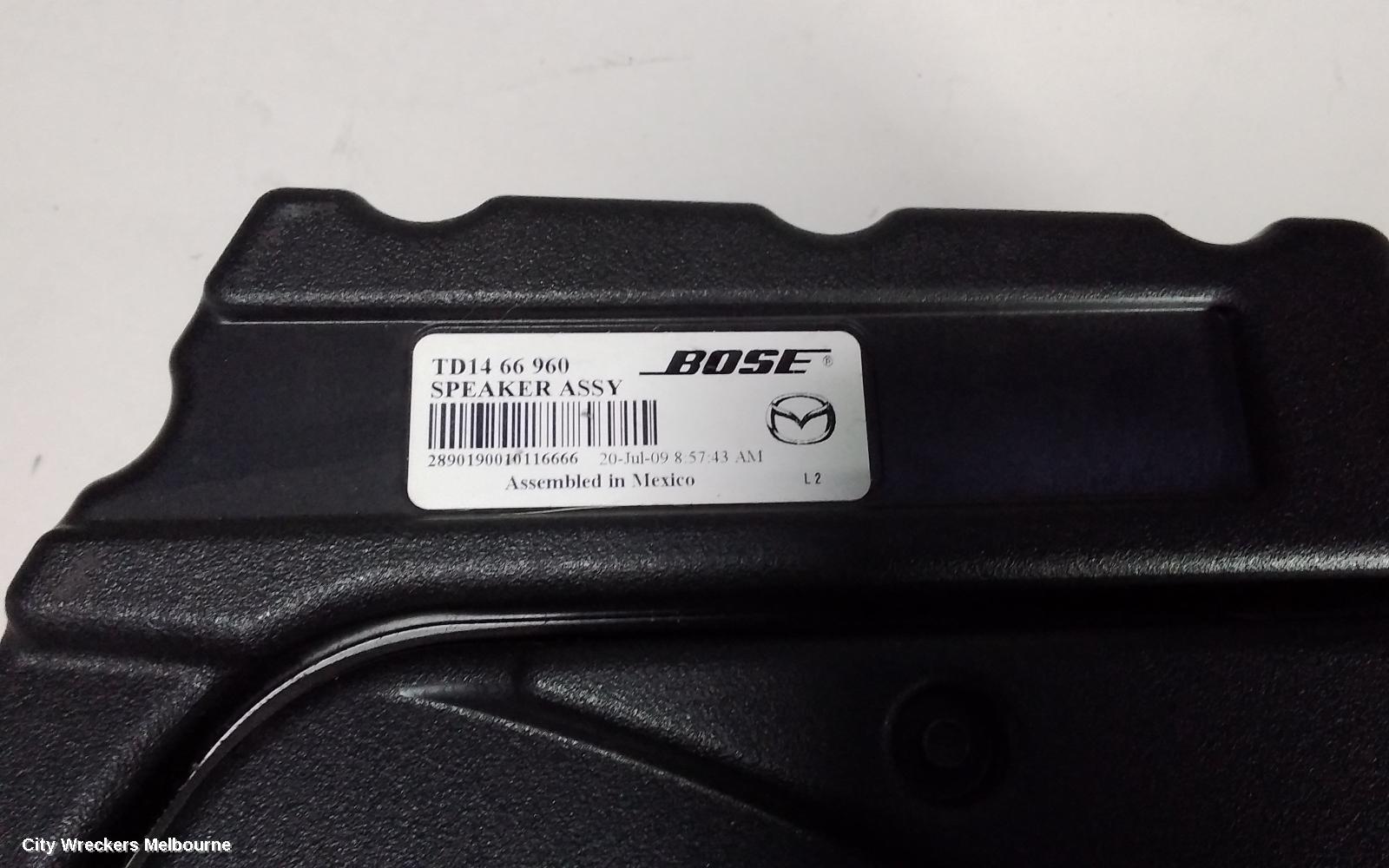 MAZDA CX9 RADIO/CD/DVD/SAT/TV, SUB WOOFER ONLY, TB, 12/2007 - 12/2015