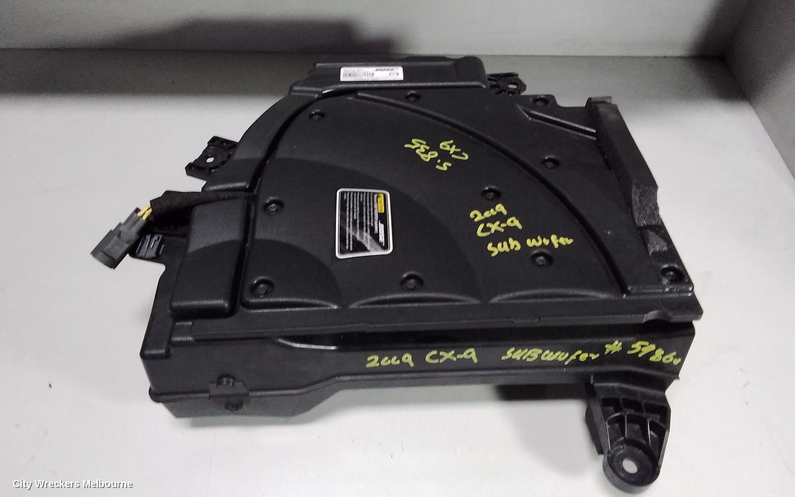 MAZDA CX9 RADIO/CD/DVD/SAT/TV, SUB WOOFER ONLY, TB, 12/2007 - 12/2015