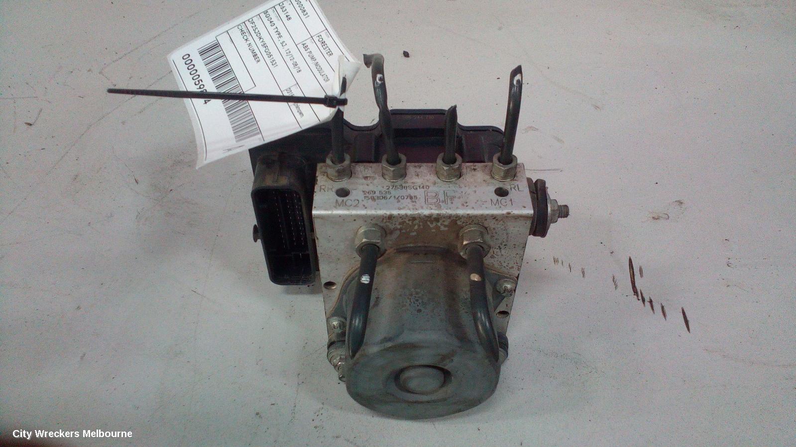 SUBARU FORESTER ABS PUMP/MODULATOR, SG140 TYPE, SJ, 12/2012 - 08/2018
