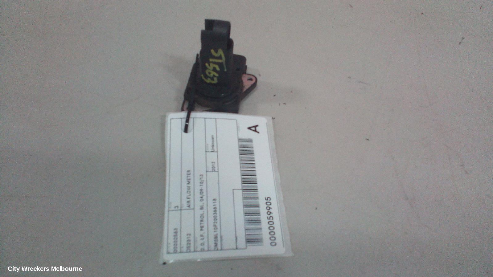 MAZDA 3 AIR FLOW METER, 2.0, LF, PETROL, BL, 04/2009 - 10/2013