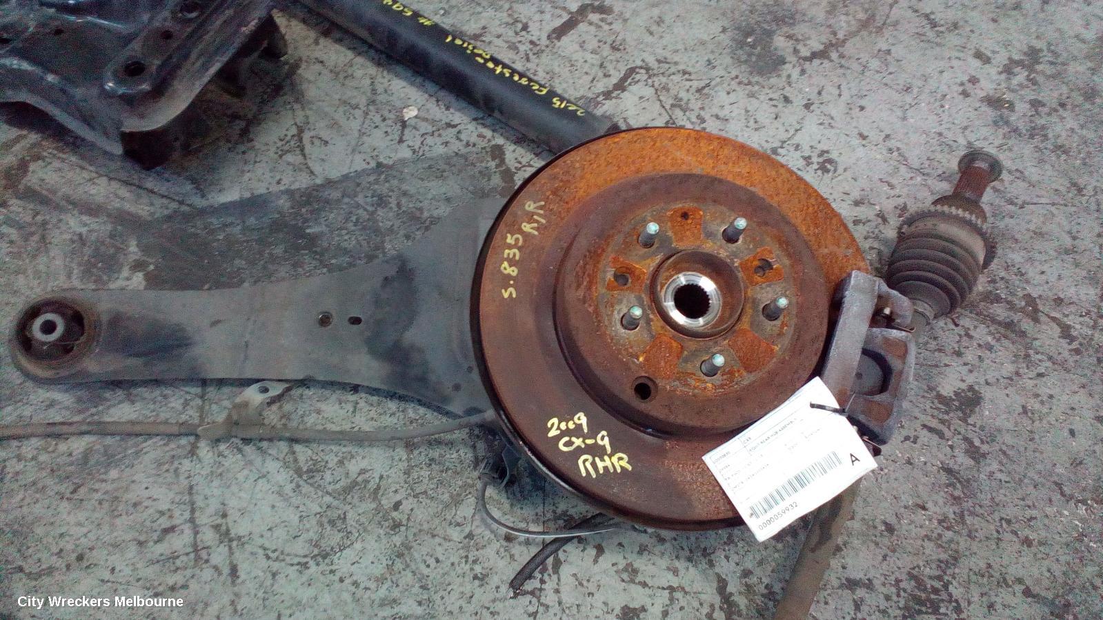 MAZDA CX9 RIGHT REAR HUB ASSEMBLY, TB, AWD, 12/2007 - 12/2015