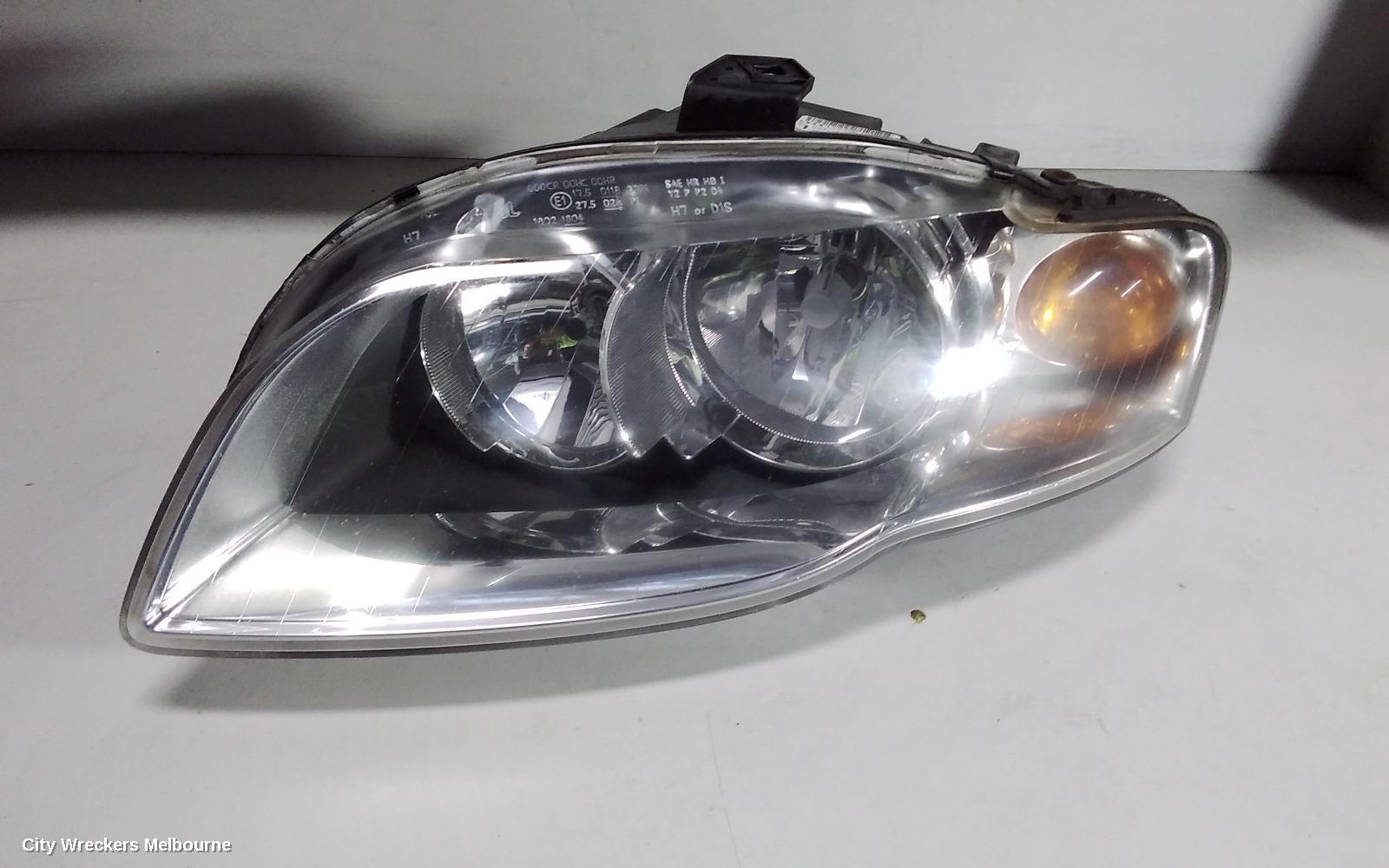 AUDI A4 LEFT HEADLAMP, B7, A4, HALOGEN, AMBER INDICATOR TYPE, 08/2004 - 07/2009