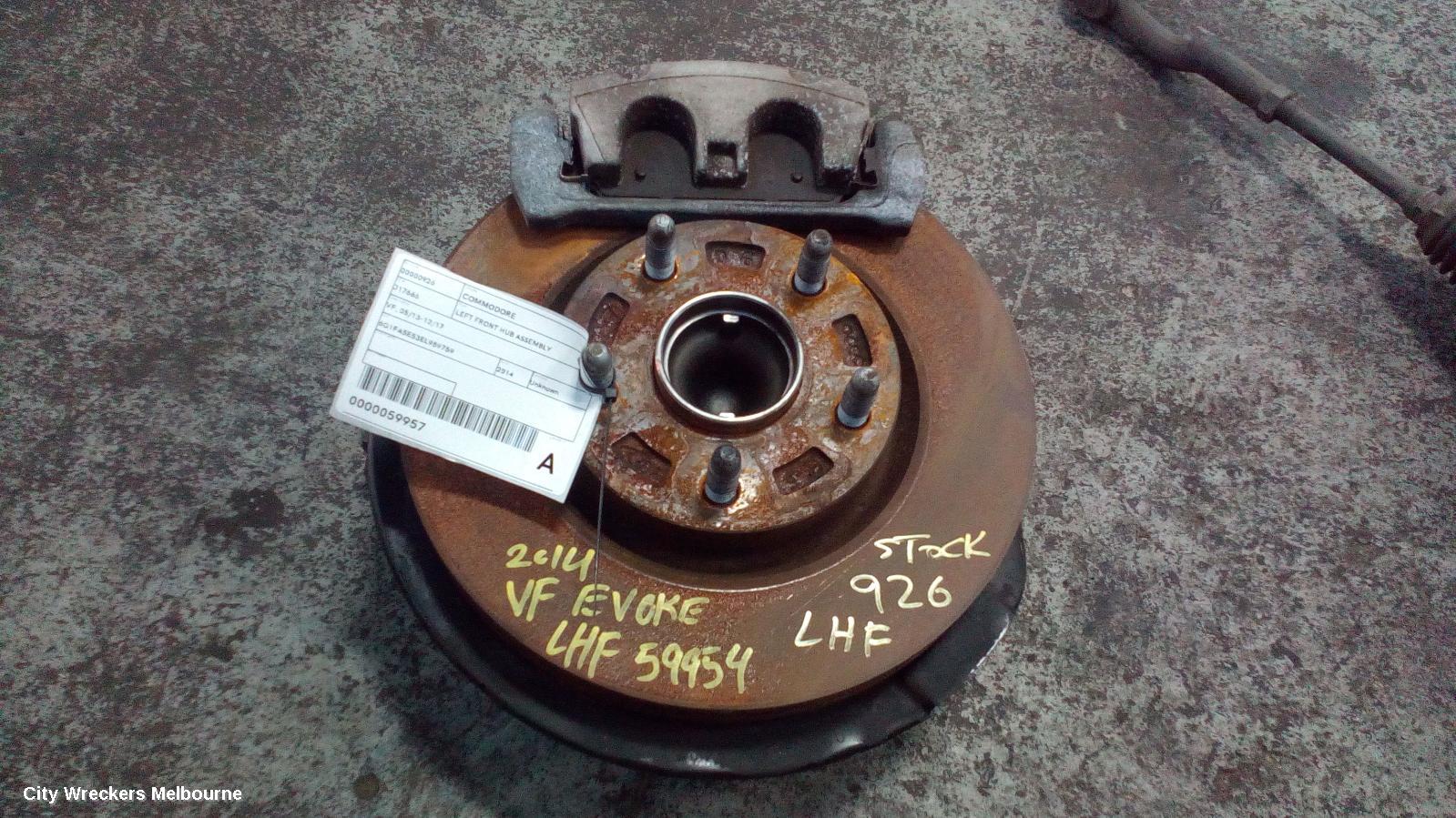 HOLDEN COMMODORE LEFT FRONT HUB ASSEMBLY, VF, 05/2013 - 12/2017
