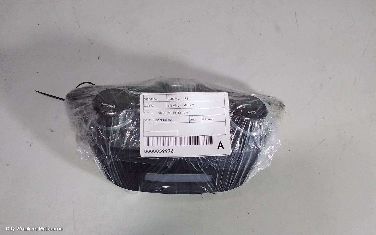 HOLDEN COMMODORE HEATER/AC CONTROLS, VF, 05/2013 - 12/2017