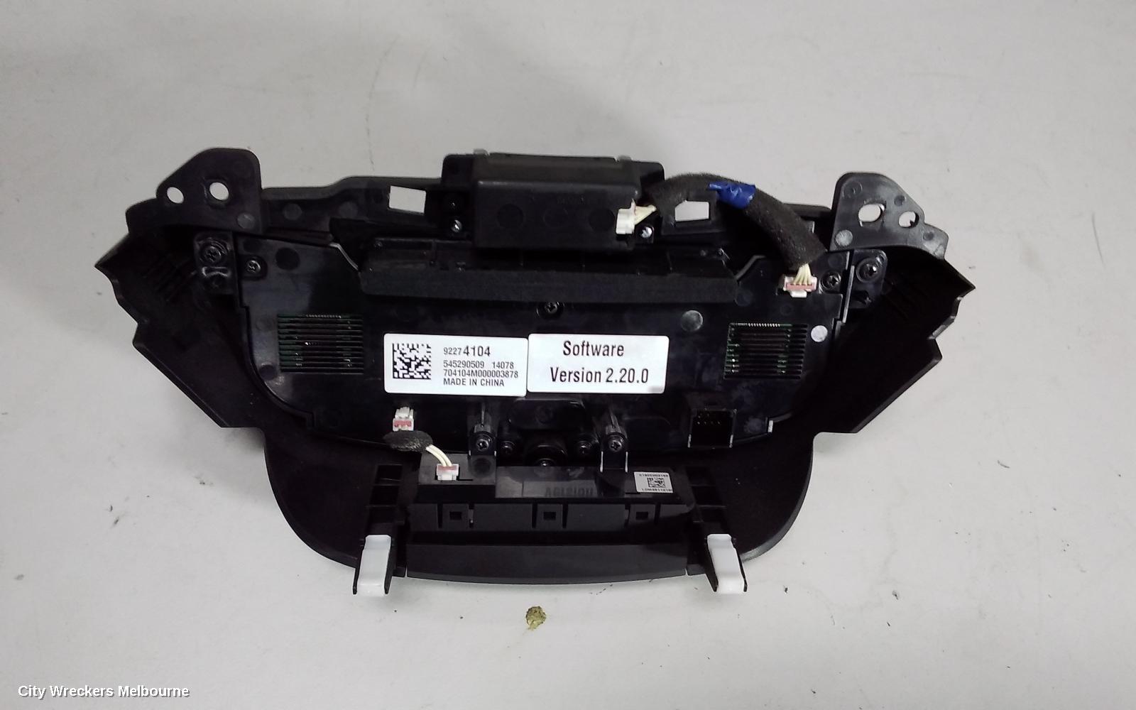 HOLDEN COMMODORE HEATER/AC CONTROLS, VF, 05/2013 - 12/2017