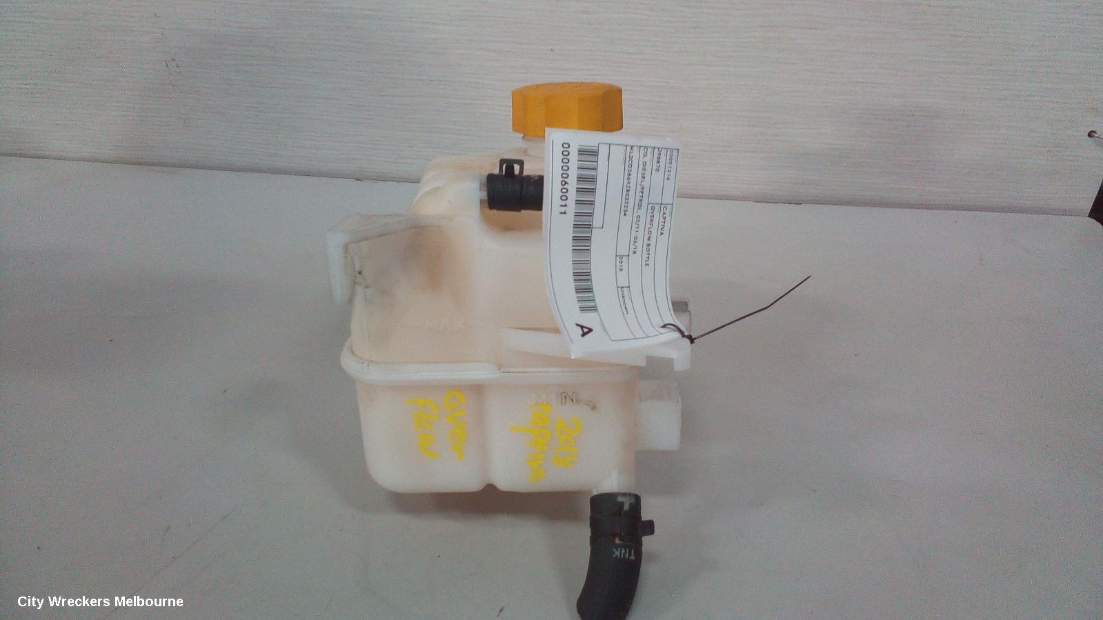 HOLDEN CAPTIVA OVERFLOW BOTTLE, CG, DIESEL/PETROL, 02/2011 - 06/2018