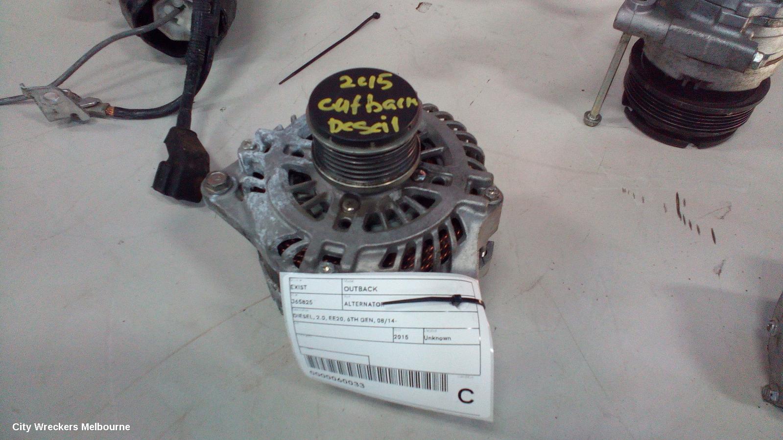 SUBARU OUTBACK ALTERNATOR, DIESEL, 2.0, EE20, 6TH GEN, 08/2014 ONWARDS