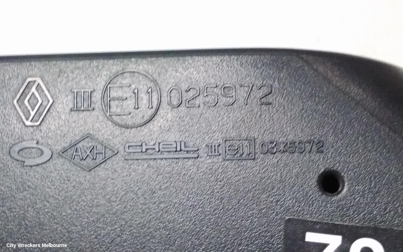 RENAULT KALEOS LEFT DOOR MIRROR, H45, COLOUR CODED, NON HEATED, MANUAL FOLDING TYPE, 09/2008 - 10/2011