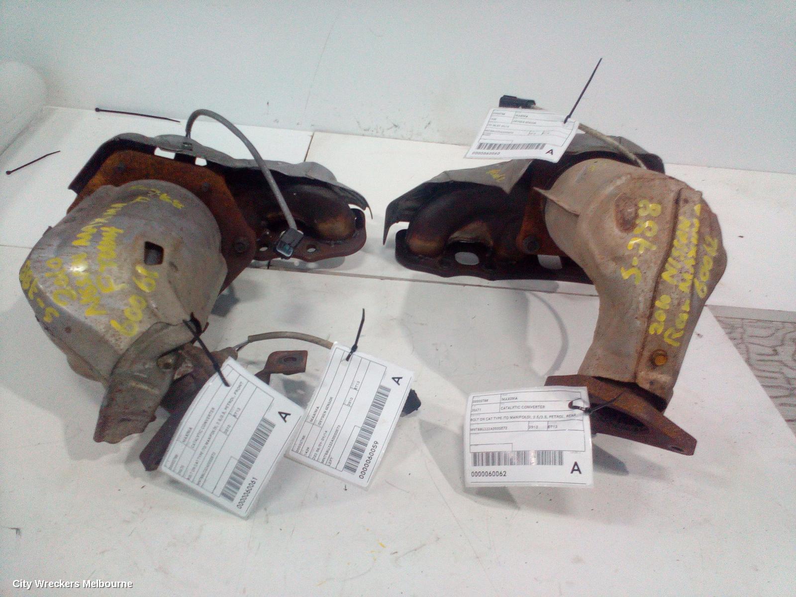 NISSAN MAXIMA CATALYTIC CONVERTER, BOLT ON CAT TYPE (TO MANIFOLD), 2.5/3.5, PETROL, REAR (RH SIDE), J32, 06/2009 - 09/2014