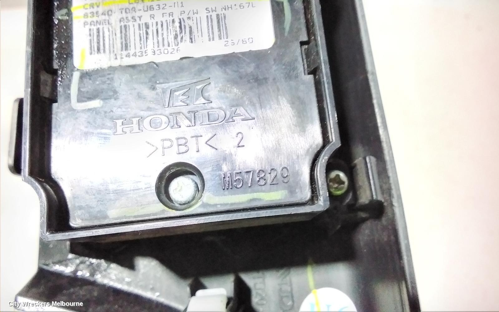 HONDA CRV PWR DR WIND SWITCH, RH FRONT (MASTER SWITCH), AUTO DOWN ALL WINDOWS, RM, 11/2012 - 04/2017