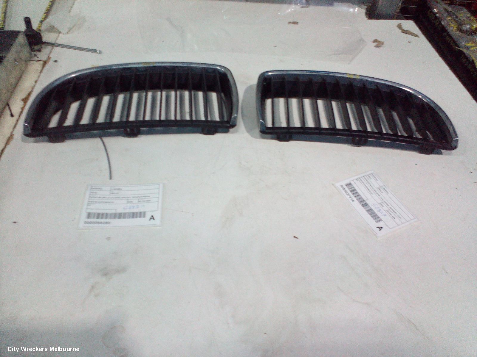 BMW 3 SERIES GRILLE, RADIATOR GRILLE (LH SIDE), E90/E91, SEDAN/WAGON, CHROME ONLY, 03/2005 - 08/2008