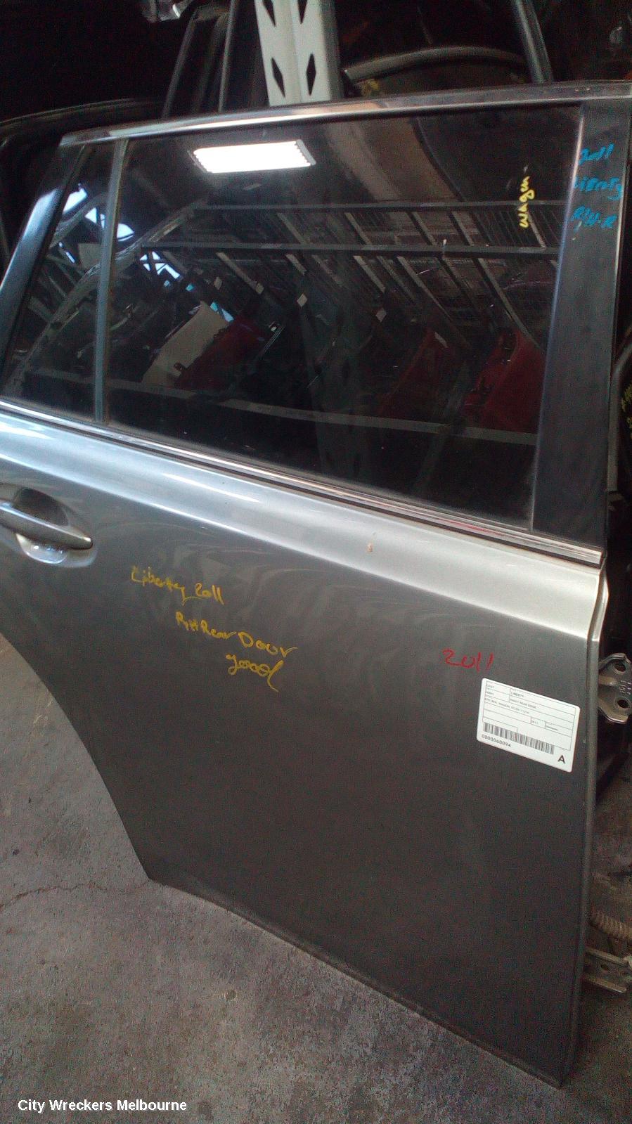 SUBARU LIBERTY RIGHT REAR DOOR, 5TH GEN, WAGON, 2.5I/3.6R/GT, 07/2009 - 11/2014