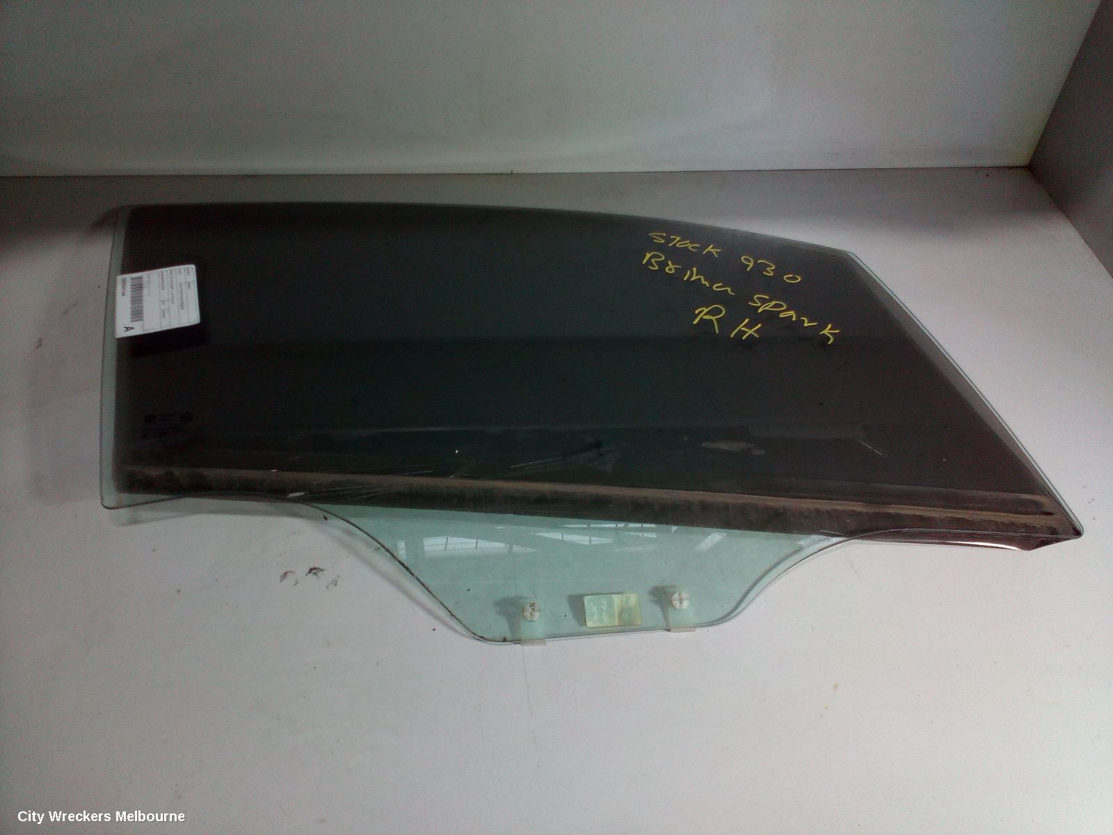 HOLDEN BARINA RIGHT FRONT DOOR WINDOW, SPARK, MJ (VIN KL3MF...), 10/2010 - 06/2015