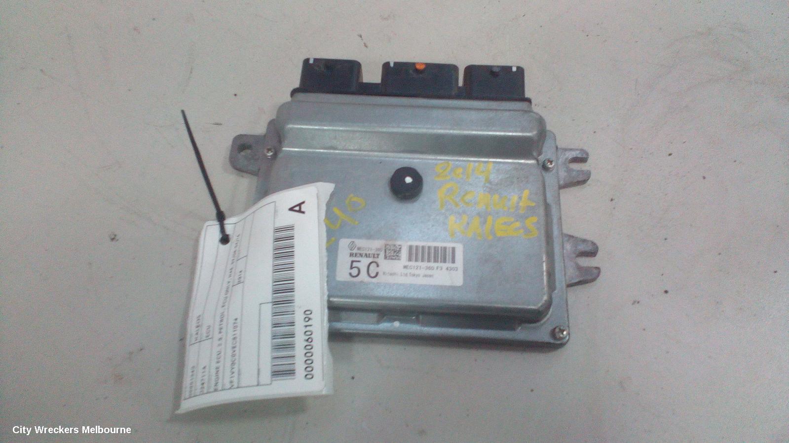 RENAULT KALEOS ECU, ENGINE ECU, 2.5, PETROL, ECU ONLY, H45, 09/2008 - 04/2016