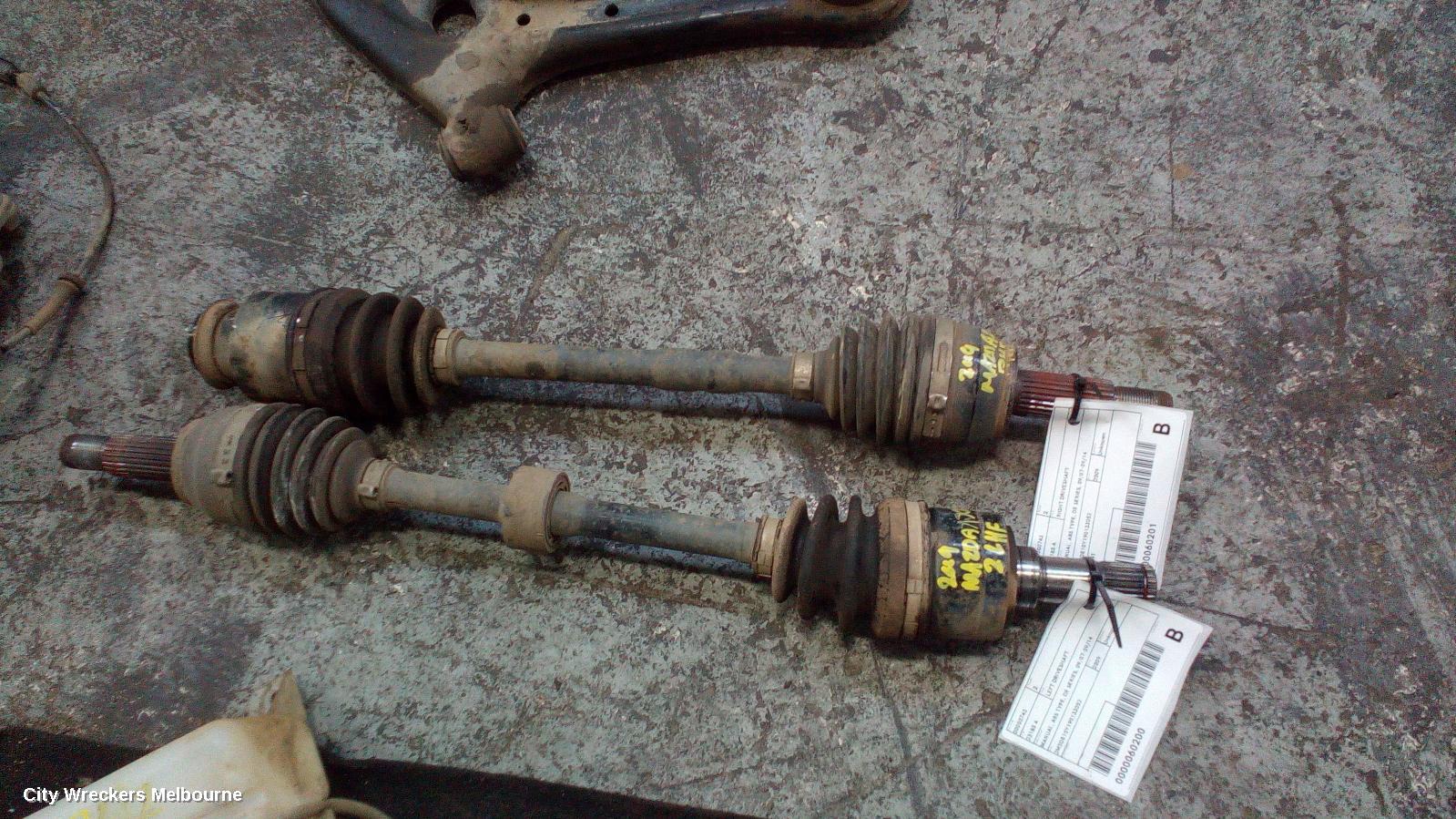 MAZDA 2 LEFT DRIVESHAFT, MANUAL, ABS TYPE, DE SERIES, 09/2007 - 09/2014