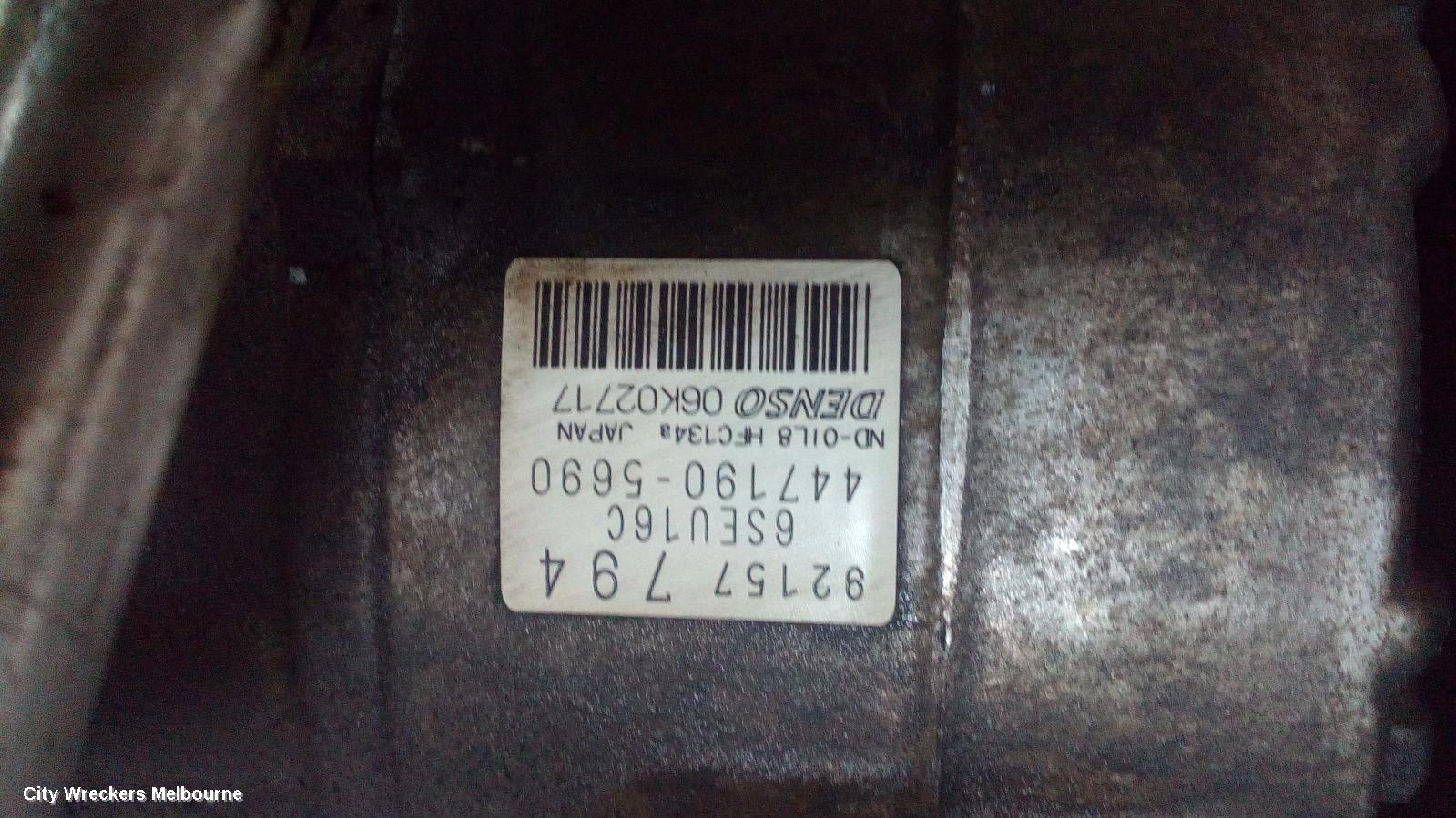 HOLDEN COMMODORE A/C COMPRESSOR, VE, 3.0/3.6, 6SEU16C, 1 PLUG TYPE, 09/2006 - 04/2013