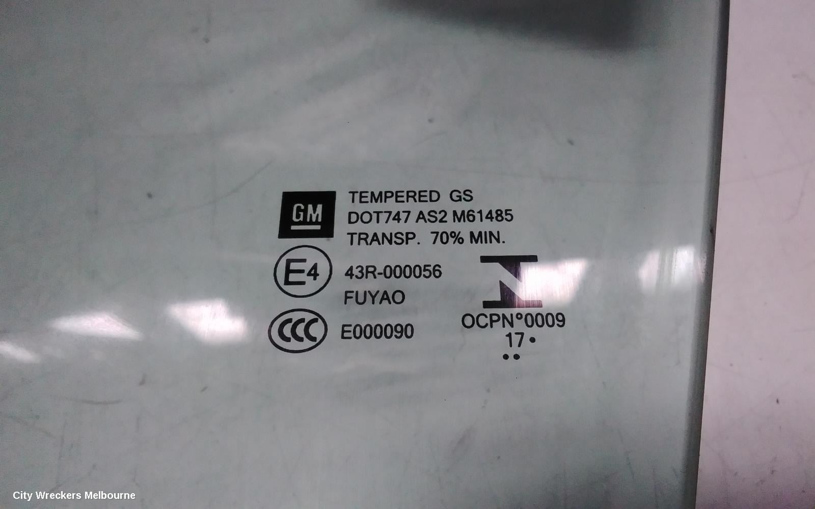 HOLDEN COMMODORE LEFT FRONT DOOR WINDOW, ZB, 10/2017 - 12/2020