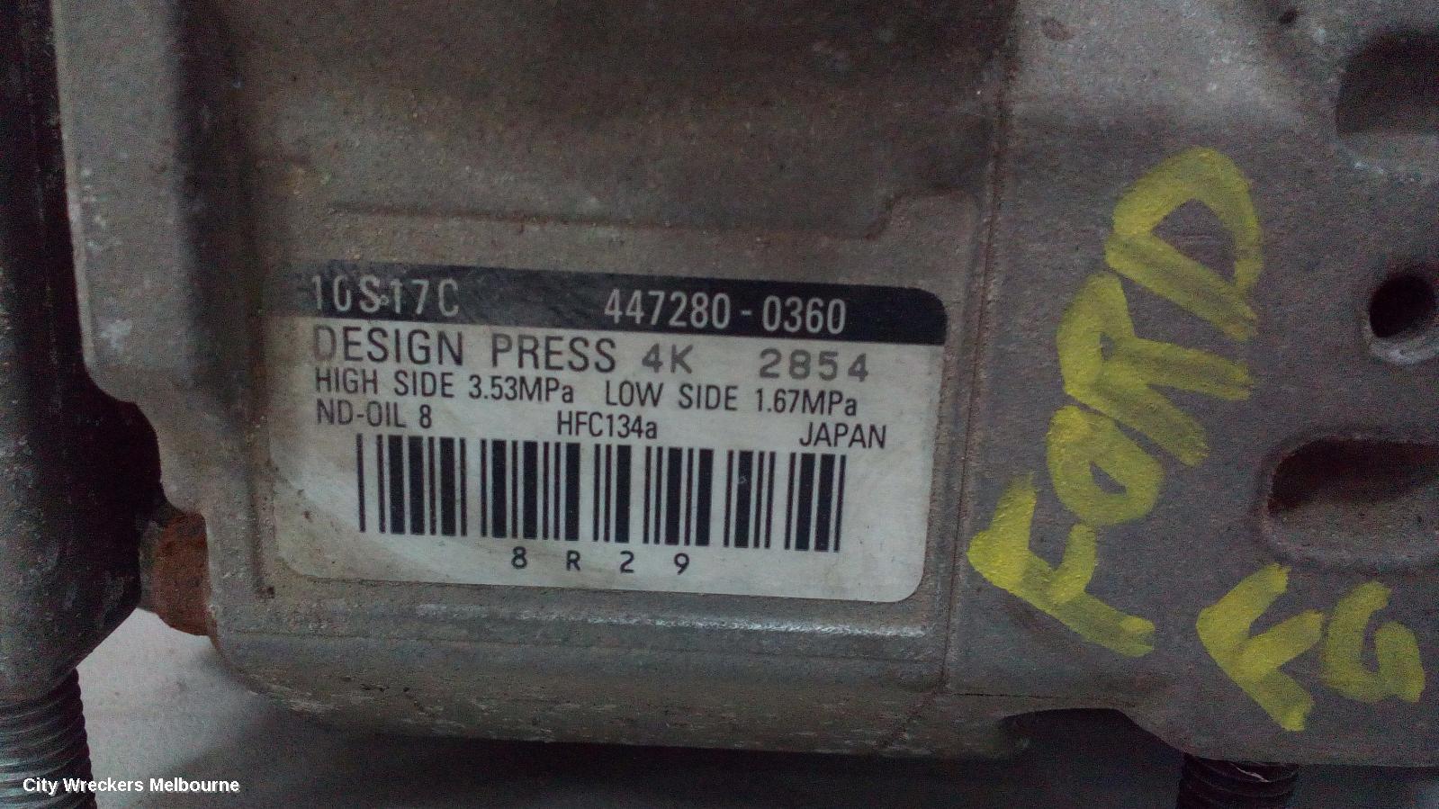 FORD FALCON A/C COMPRESSOR, FG-FGX, 4.0, PETROL, LPI, 04/2008 - 12/2016