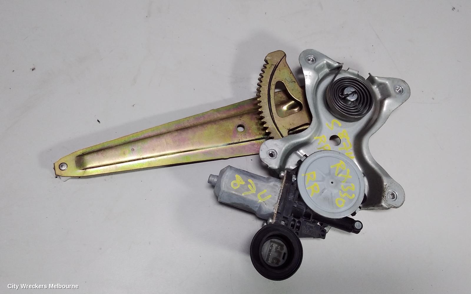 LEXUS RX SERIES RIGHT REAR WND REG/MOTOR, MCU3#, 04/2003 - 11/2005