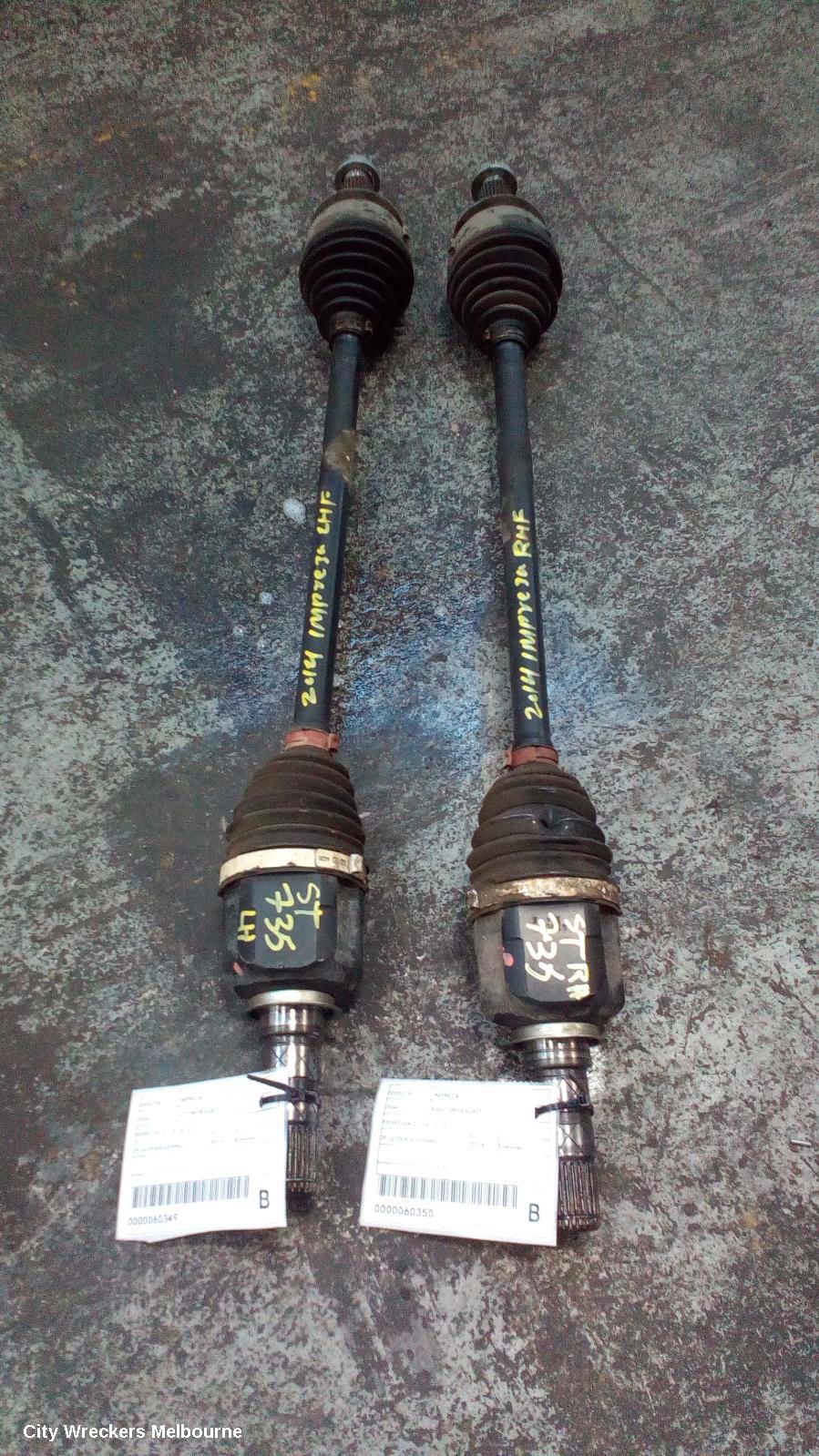 SUBARU IMPREZA LEFT DRIVESHAFT, FRONT, G4, 01/2014 - 10/2016