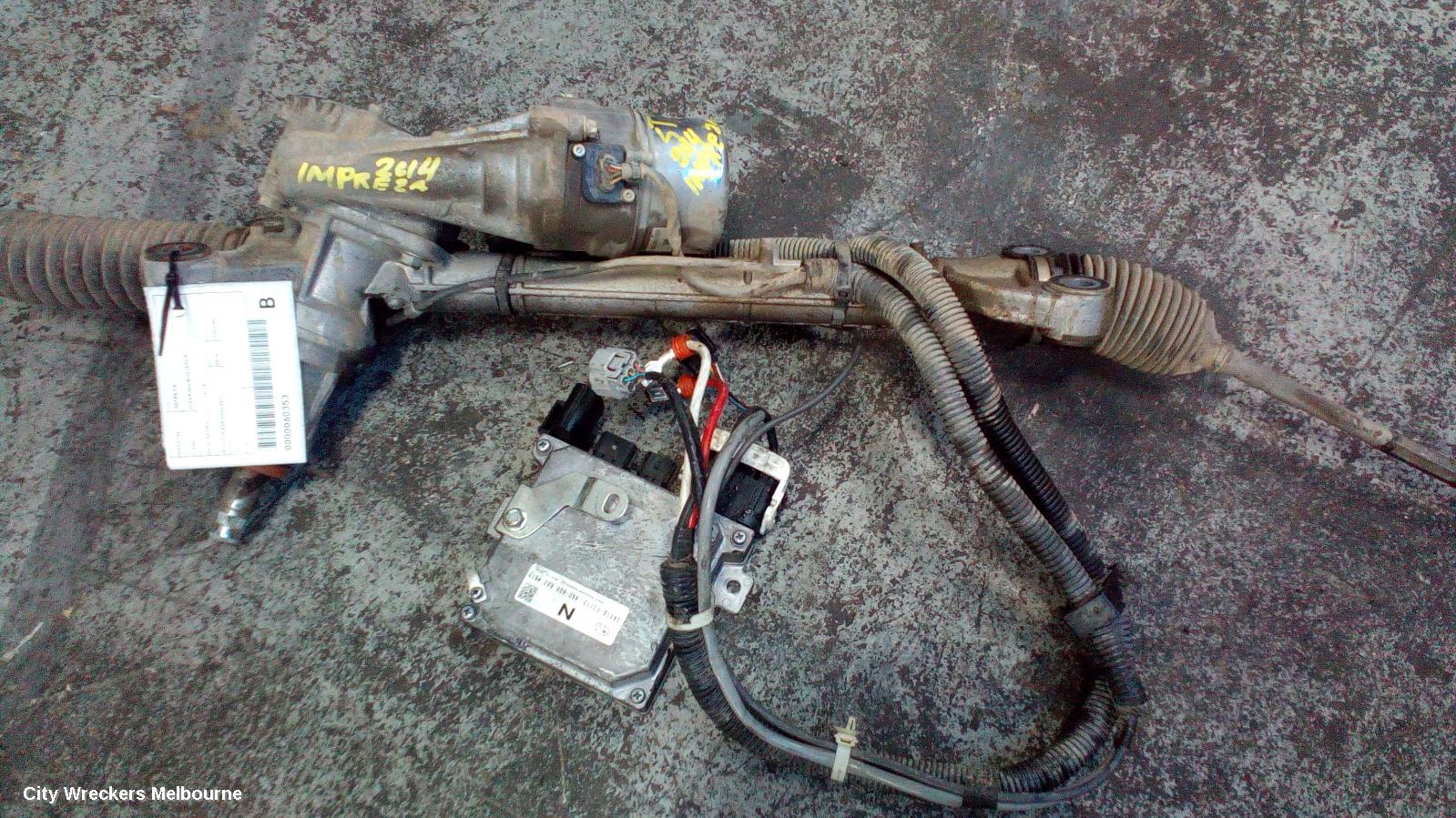 SUBARU IMPREZA STEERING BOX/RACK, G4, ELECTRIC, FJ140, 12/2011 - 10/2016