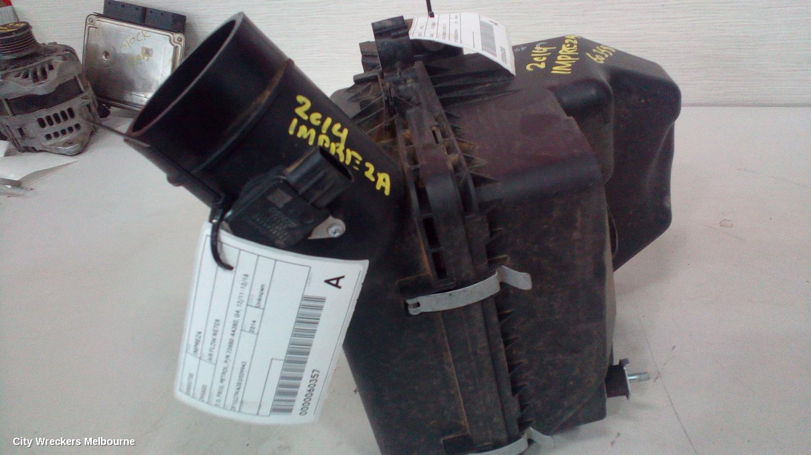SUBARU IMPREZA AIR FLOW METER, 2.0, FB20, PETROL, P/N 22680-AA380, G4, 12/2011 - 10/2016