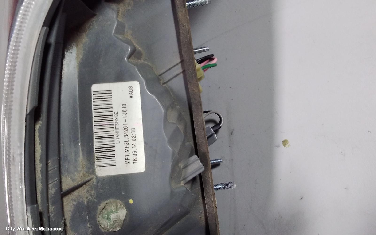 SUBARU IMPREZA LEFT TAILLIGHT, G4, SEDAN, IN BODY, 12/2011 - 10/2016