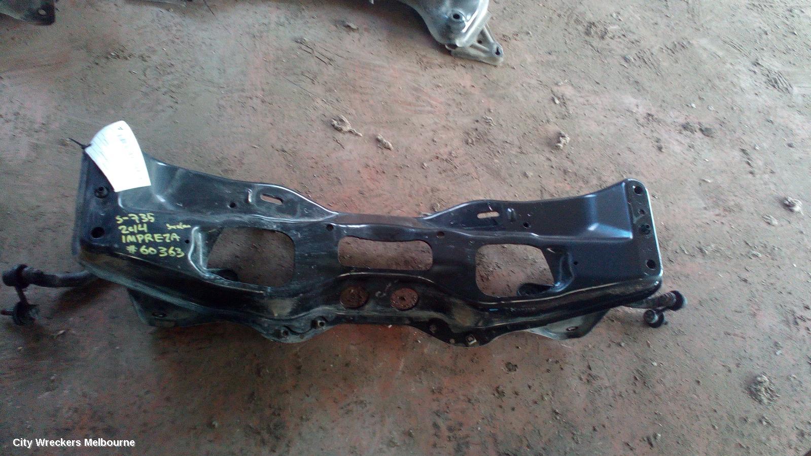 SUBARU IMPREZA FRT XMEMBER/CRADLE, ENGINE CROSSMEMBER, PETROL, 2.0, FB20, G4, 08/2011 - 03/2015