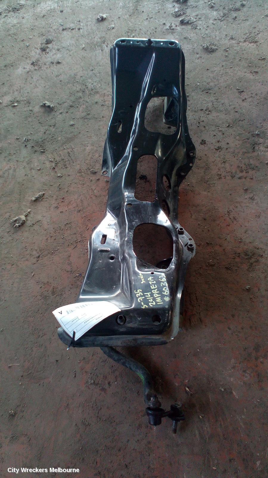 SUBARU IMPREZA FRT XMEMBER/CRADLE, ENGINE CROSSMEMBER, PETROL, 2.0, FB20, G4, 08/2011 - 03/2015