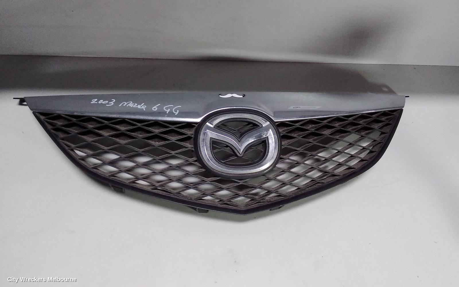 MAZDA 6 GRILLE, RADIATOR GRILLE, GG, CHROME, SLAT BAR TYPE, 09/2002 - 07/2005