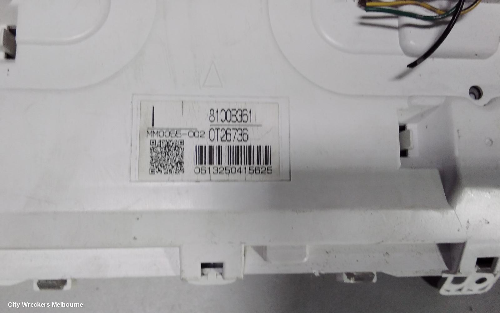 MITSUBISHI LANCER INSTRUMENT CLUSTER, CJ-CF, ES/ACTIV/SX/ES SPORT/LS, 07/2010 - 12/2017
