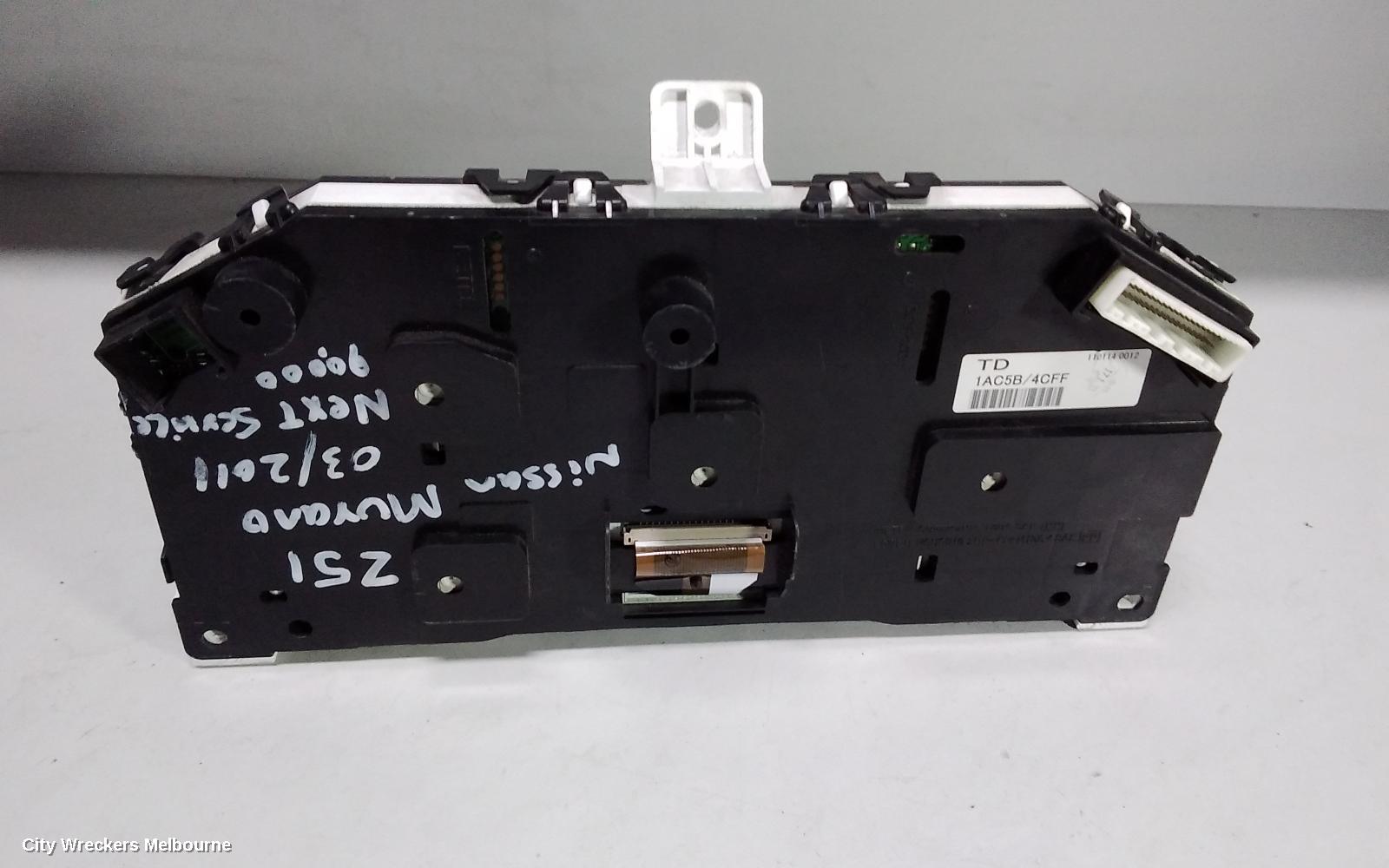 NISSAN MURANO INSTRUMENT CLUSTER, 3.5, Z51, 12/2008 - 08/2011