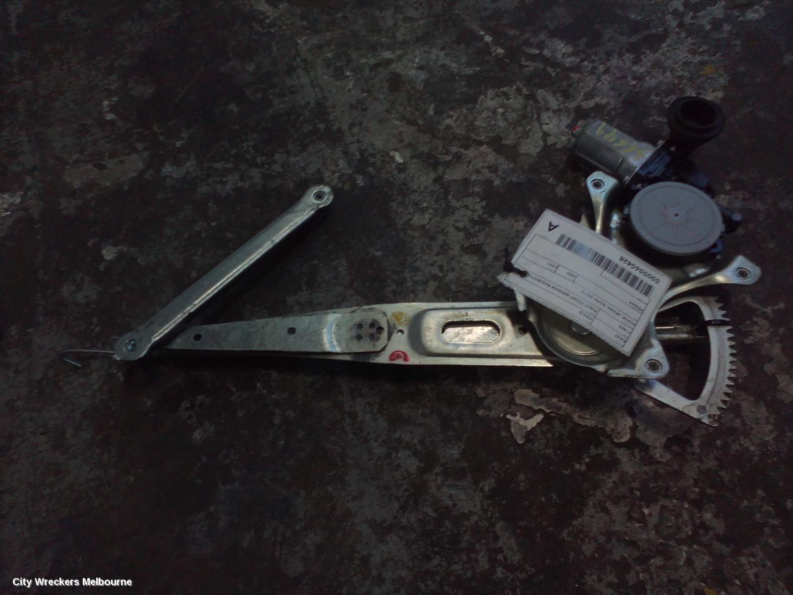 TOYOTA YARIS RIGHT FRONT WINDOW REG/MOTOR, NCP9#, SEDAN, 03/2006 - 06/2016