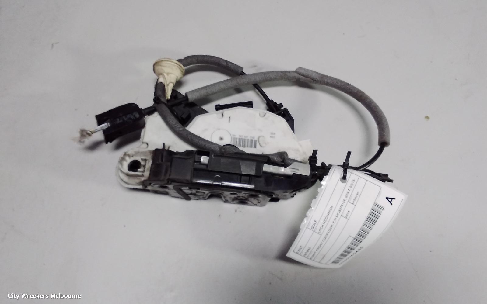 VOLKSWAGEN GOLF DOOR/BOOT/GATE LOCK, RIGHT FRONT DOOR LOCK, P/N 5K2837016E, GEN 7, 03/2013 ONWARDS