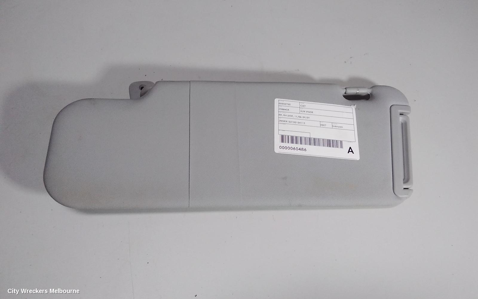 MAZDA CX7 SUNVISOR, ER, RH SIDE, 11/2006 - 09/2009