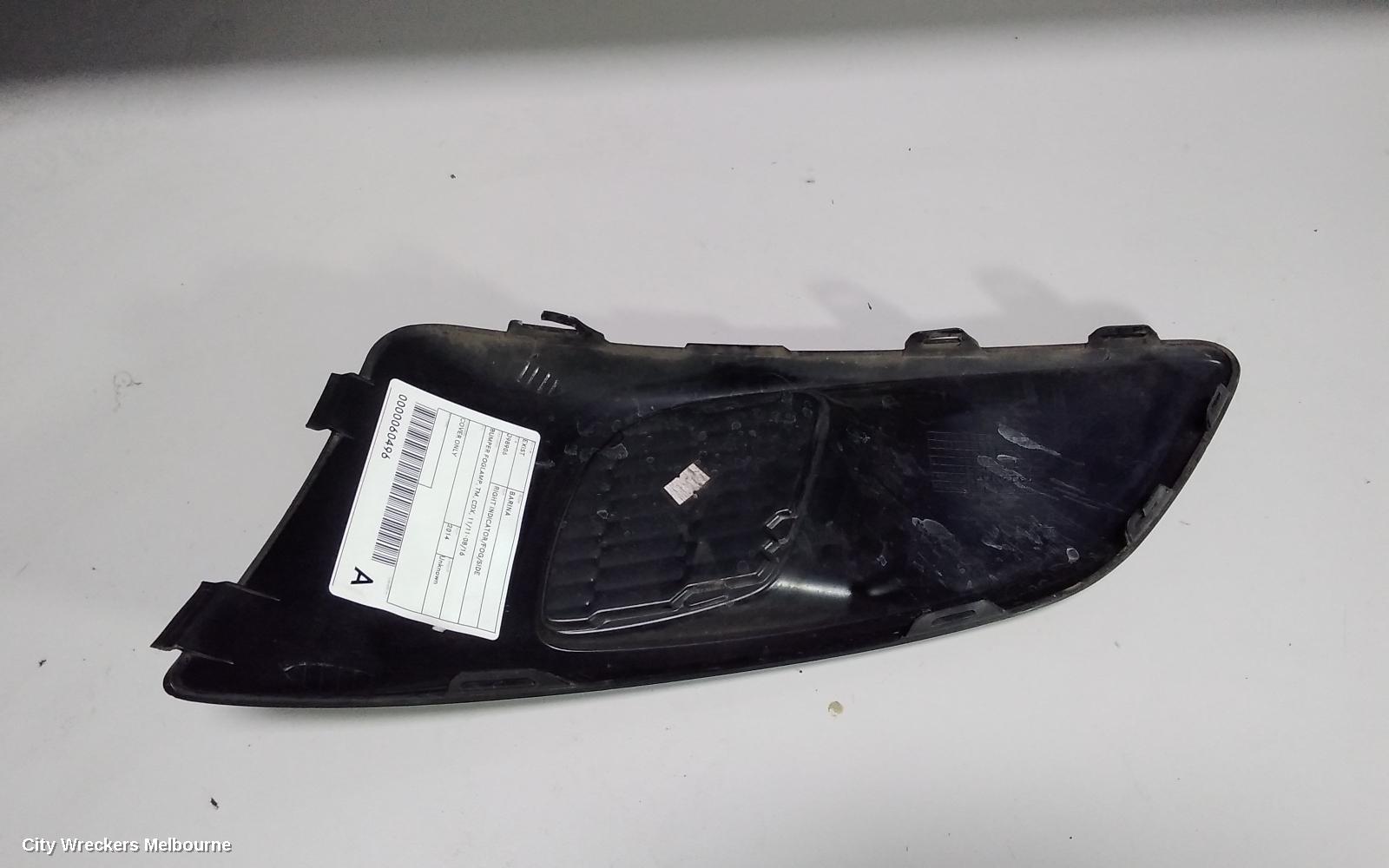 HOLDEN BARINA RIGHT INDICATOR/FOG/SIDE, BUMPER FOGLAMP, TM, CDX, 11/2011 - 08/2016