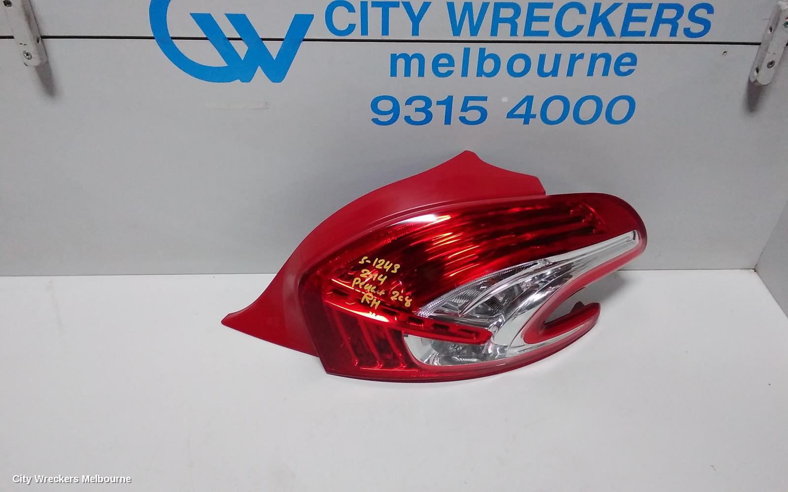 PEUGEOT 208 RIGHT TAILLIGHT, A9, 10/2012 - 10/2015
