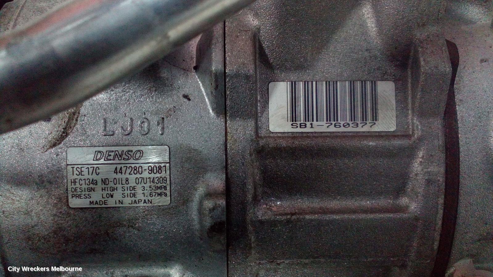 TOYOTA CAMRY A/C COMPRESSOR, ASV50, 2.5, 2AR-FE, 12/2011 - 10/2017